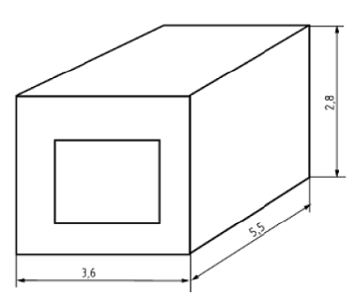 Модель одной комнаты для имитации энергетических характеристик окна согласно EN 13790